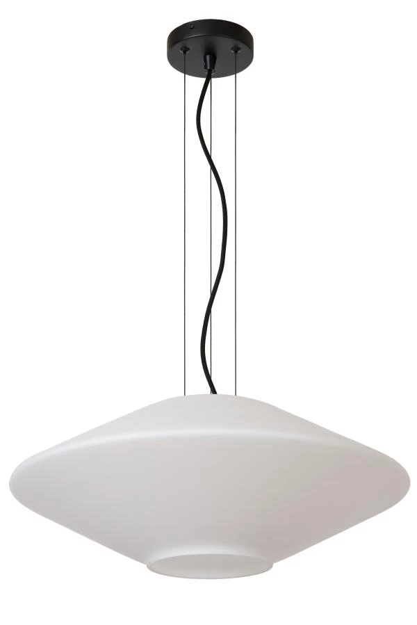 Lucide TREVOR - Hanglamp - Ø 50 cm - 1xE27 - Opaal - uitgezet